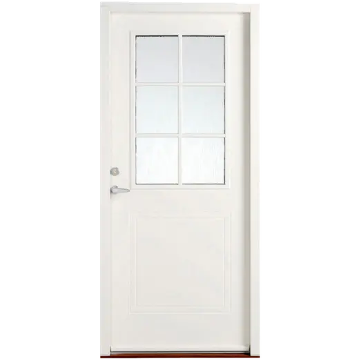 Swedoor P-400 facadedør med glas 948x2115 mm venstrehængt hvid