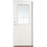Swedoor P-400 facadedør med glas 948x2115 mm venstrehængt hvid