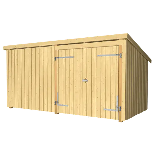 Plus Nordic Multi havehus 9,5 m² 2 moduler med dobbeltdør lukket front