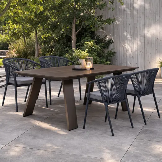 Anholt/Dragør havemøbelsæt bord og 4 stole grå