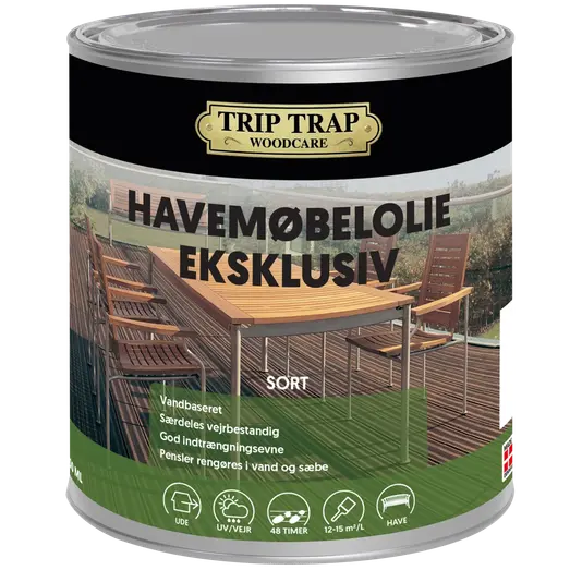 Trip Trap havemøbelolie eksklusiv sort