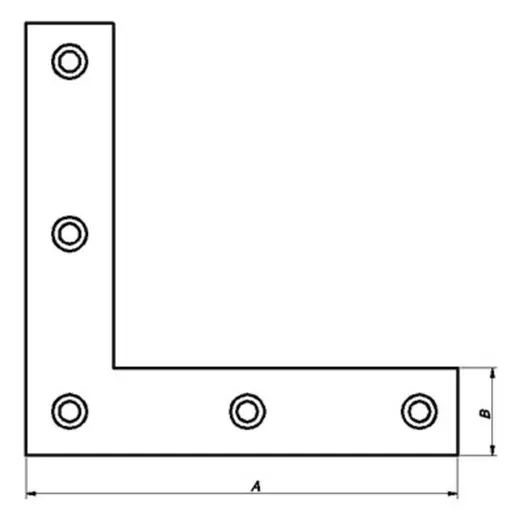 Hjørnebånd 158x32x3,0 mm elforzinket