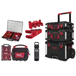 Milwaukee PACKOUT™ sæt sort Trolley/organizer/maske/værktøjsholder/drikkedunk