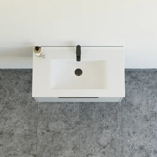 Scanbad NOW vaskeskab m/én skuffe 33,8x45,5 mat lyseblå glat front