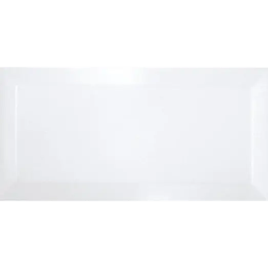 Metro Biselado vægflise blank hvid/facet 75x150x6 mm
