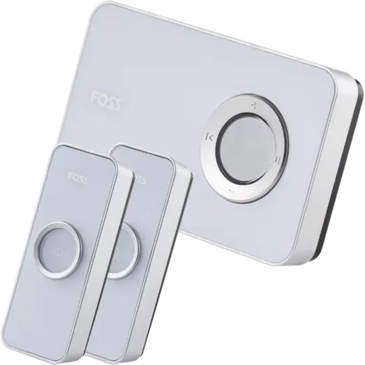TREND DESIGN dørklokke batteri hvid m/2 trykknapper