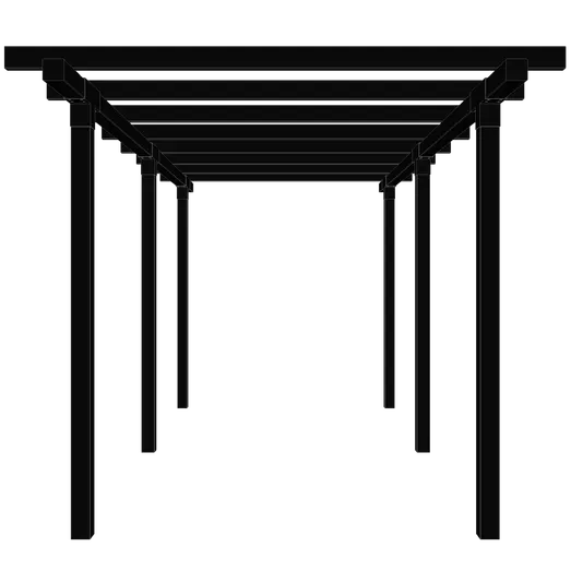 Plus pergola dobbelt 2 moduler sort