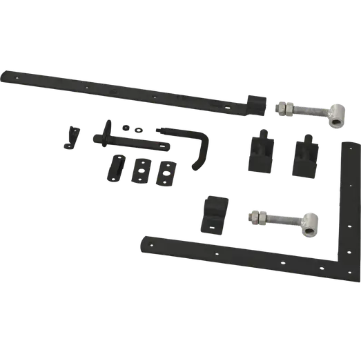 PLUS Plank enkeltlåge 100×125 cm sort PEFC inkl. sort beslag