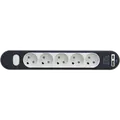 5-stikdåse med USB A+C 1,4m ledning