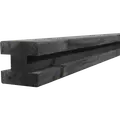 Systemhegn H-stolpe sortmalet 97x97 mm længde 2,7 m