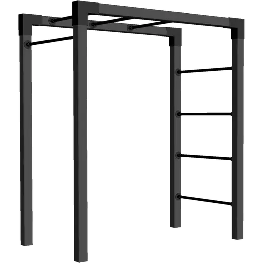 PLUS Outdoor Fitness træningsstativ model 4 sort m/sorte beslag