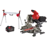 Milwaukee M18™ FMS190-0 Fuel™ kap-/geringssav m/6,0 Ah batteri og arbejdsbord