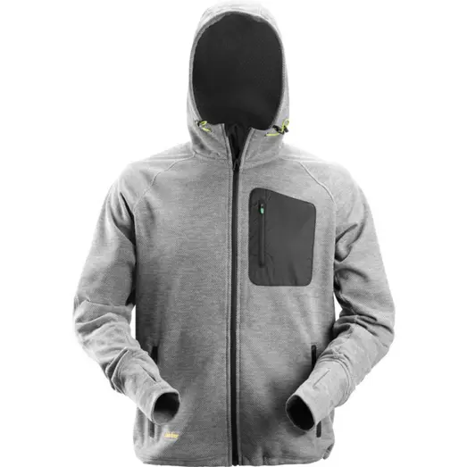 Snickers Flexiwork Fleece hættetrøje grå/sort