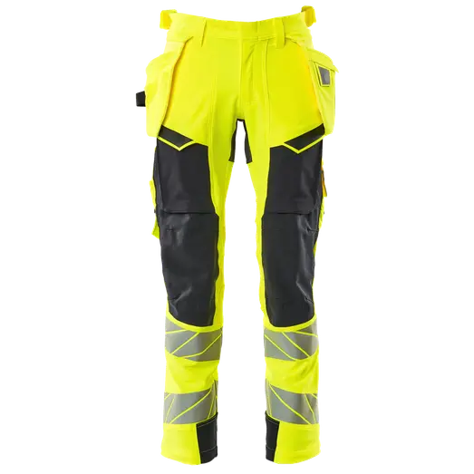 Mascot Accelerate Safe bukser med hængelommer hi-vis gul/mørk marine