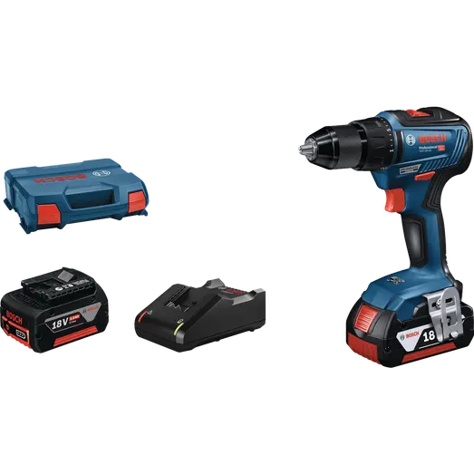 Bosch GSR 18V-55 akku bore-skruemaskine 2 x 5,0 Ah i L-BOXX