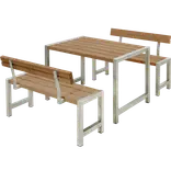 PLUS Café plankesæt m/2 ryglæn 127 cm ThermoWood®