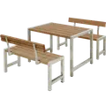 PLUS Café plankesæt m/2 ryglæn 127 cm ThermoWood®