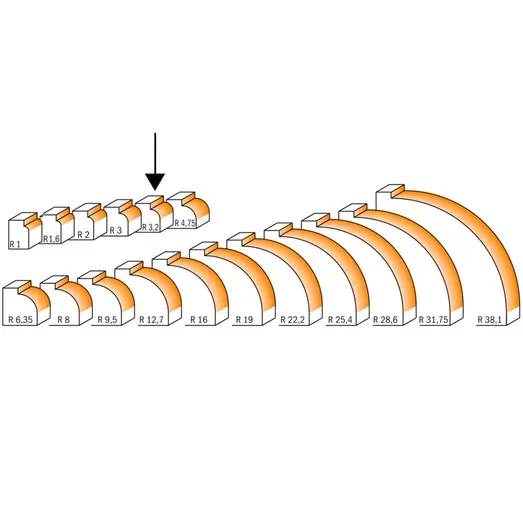 CMT HM R3,2 K8 afrundingsfræsejern