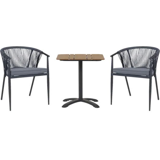 Morsø cafesæt med 2 Dragør stole grå