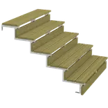 Plus 34,2° Trappevange 5 trin m/beslag Trindybde 28 cm