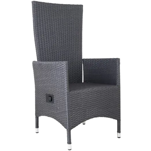 Søby kurvestol m/indstillelig ryg sort