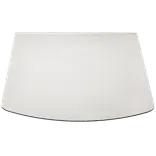 Morsø glasgulvplade rektangulær med buet forkant 85 x 110 cm