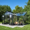 Juliana Orangeri 21,5 m² antracit/sort 3 mm hærdet glas