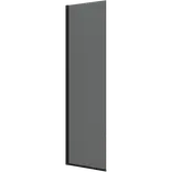 Scanbad brusevæg 69x197,8cm sort/røgfarvet glas