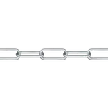 Roliba langleddet kæde el-galvaniseret 3 mm x 5 m