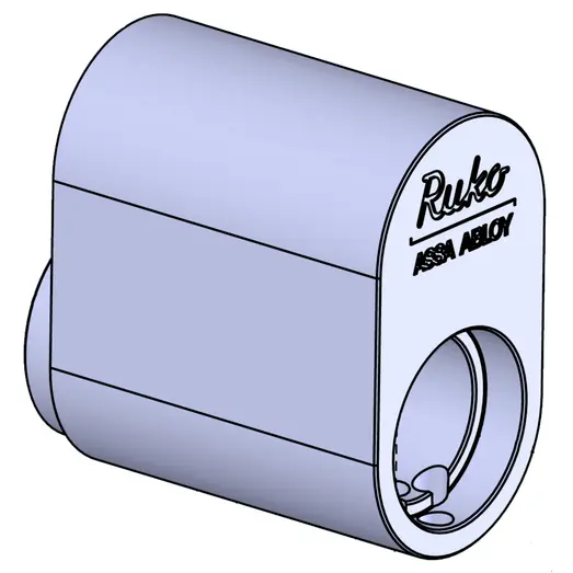 Ruko 1660 oval cylinder blank krom 2 stk.