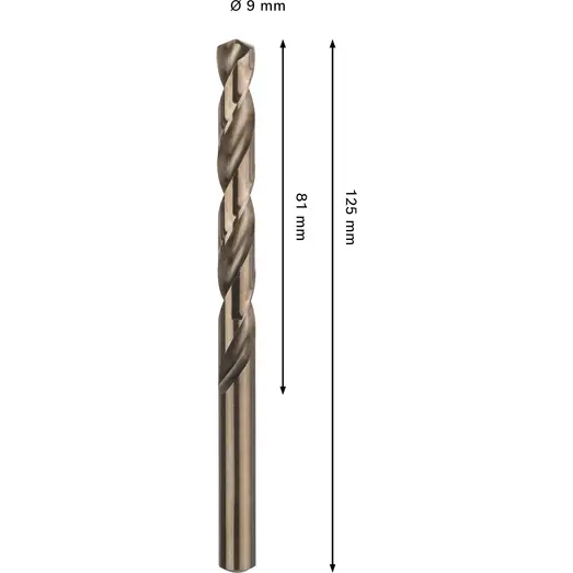 Bosch PRO Stainless Steel HSS-Co-spiralbor, 9x81x125 mm