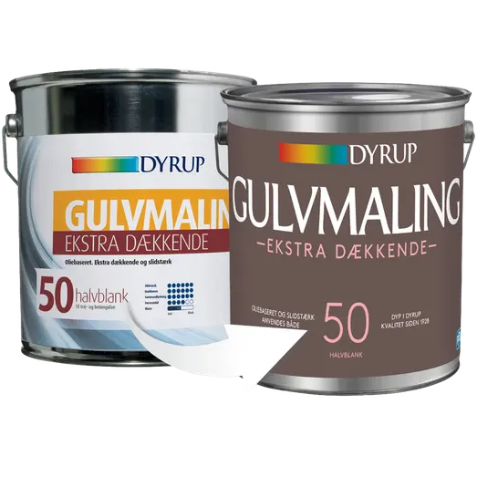 Dyrup gulvmaling ekstra dækkende olie 50 hvid