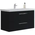Scanbad vaskeskab m/marbelle vask 100cm sort