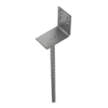 PN stolpefod L-form D99xH90xB50 L400 mm. varmforzinket