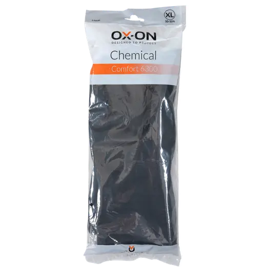 OX-ON Chemical Comfort 6300 latex handske sort