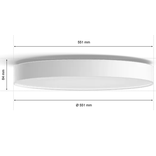 Philips Hue Enrave XL plafond Ø55,1 cm 48W hvid