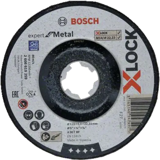 Bosch  X-Lock Expert for Metal skrubskive forkrøppet 125x6 mm