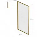 Mikelo brusevæg 80x200 cm med messing ramme