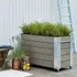 Cubic Blomsterkasse med hjul 120x50 cm gråbrun