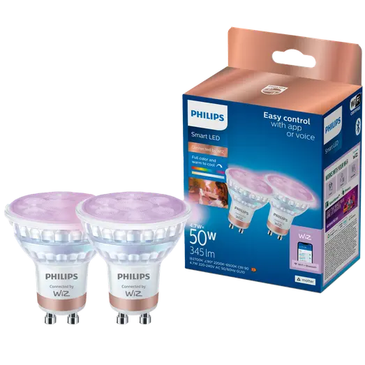 Phillips Smart Wiz PAR16 LED-spot GU10 hvid 4,7W 2-pak