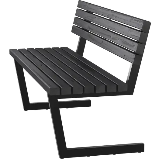 PLUS Relax bænk 150 cm sort