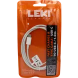 Leki PRO USB-C til USB-C kabel hvid 1 m