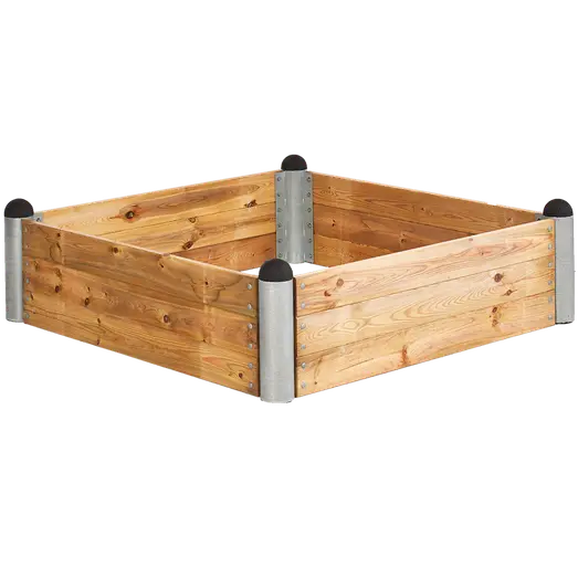 Plus PIPE højbed 140x140x36 cm lærketræ