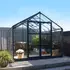 Elmholm Exclusive drivhus antracit med hærdet glas, inkl. sokkel 9,01 m²