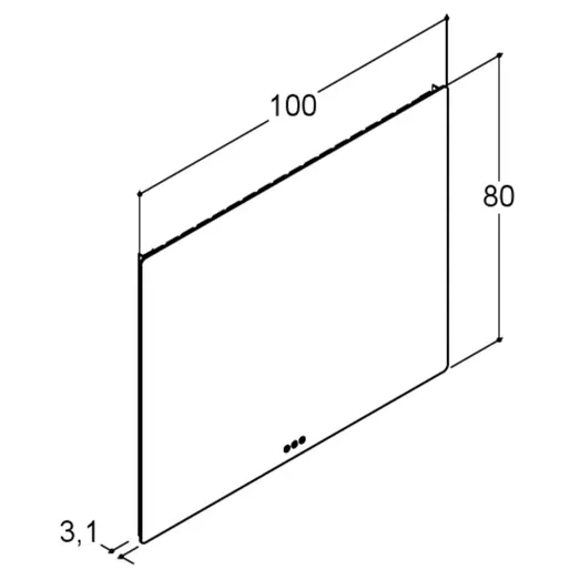 Scanbad spejl 80x100x3,1 cm