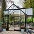 Halls ICON Gardenhouse 8 drivhus 13 m² (8'x12') sort m/3 mm hærdet glas