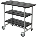 Plus Urban grill-/plantebord med 2 hylder grundmalet sort