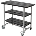 Plus Urban grill-/plantebord med 2 hylder grundmalet sort