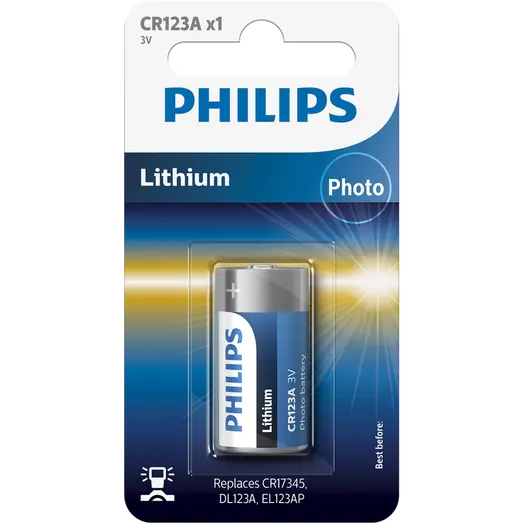 Philips Minicelle CR123A 1-blister batteri