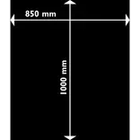 Aduro stålgulvplade retangel 1000x850 mm sort